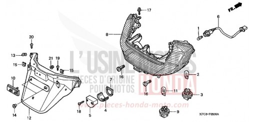 FEU ARRIERE/GARDE-BOUE ARRIERE FES250W de 1998